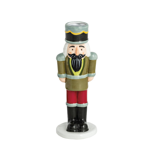 Mud Pie Candle Holder, 6 1/4" x 2 3/4", Green