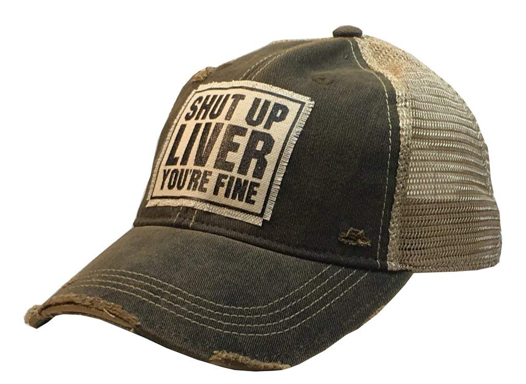 VINTAGE LIFE Hat, Shut Up Liver (Black), Baseball