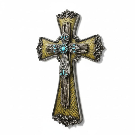 Comfy Hour 12 Inch Wall Cross for Home Decor, Ornate Scrollwork