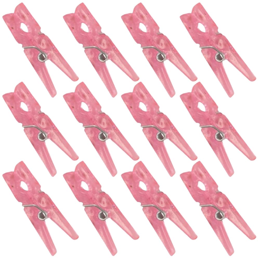 Unique Industries Mini Plastic Pink Clothespin Girl Baby Shower Favor Charms, 12ct