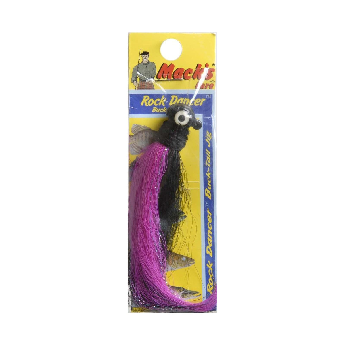 Mack's Lure Fishing Hook, 3/8 oz, Black Cerise