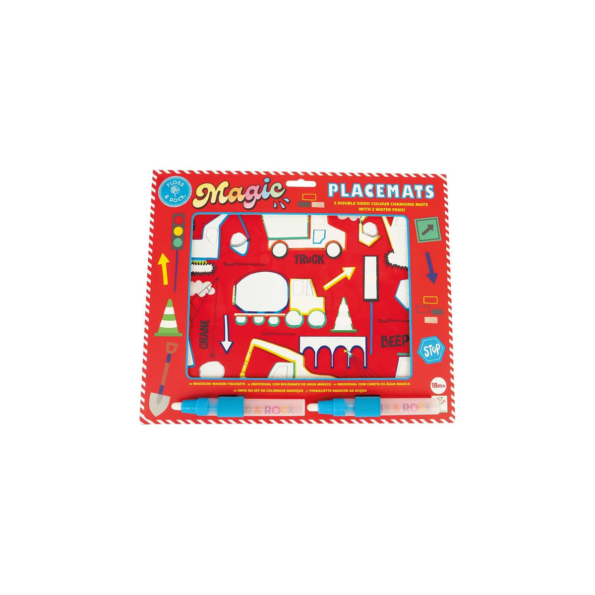 Floss and Rock Placemat, 11.8 inches, Multicolor
