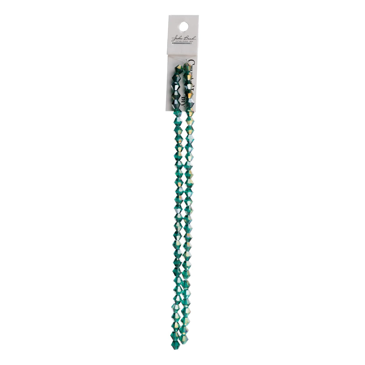 John Bead Craft Bead, 6mm, Transparent Dark Green AB