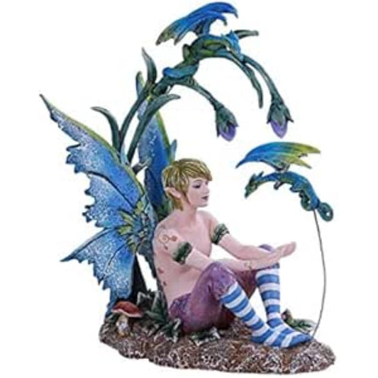 Pacific Trading Giftware PT Amy Brown Art Original Collection Boy and His Dragon Male FAE Resin Collectible Figurine