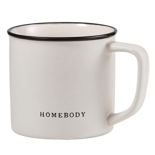 Creative Brands Santa Barbara Design Studio Face to Face Ceramic Coffee Mug, 16-Ounce, Homebody
