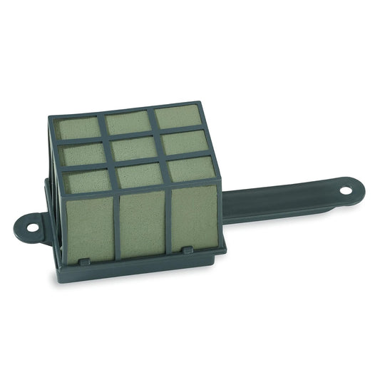 FloraCraft Floral Cage Arranger with Floral Wet Foam 3.25 Inch x 3.75 Inch x 4.6 Inch Green