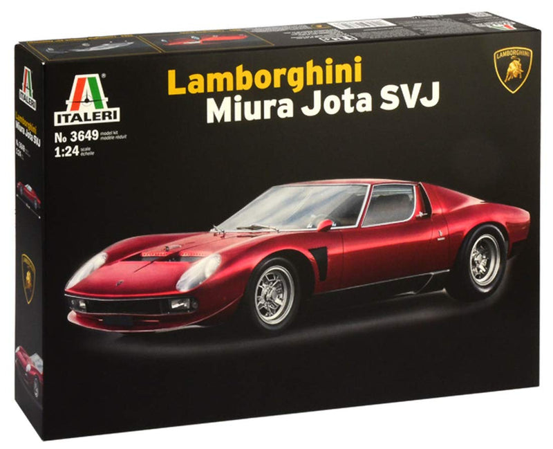 Italeri 3649 Model Plastic to Assemble Car Lamborghini Miura Jota Svj- Model Kit Scale 1:24