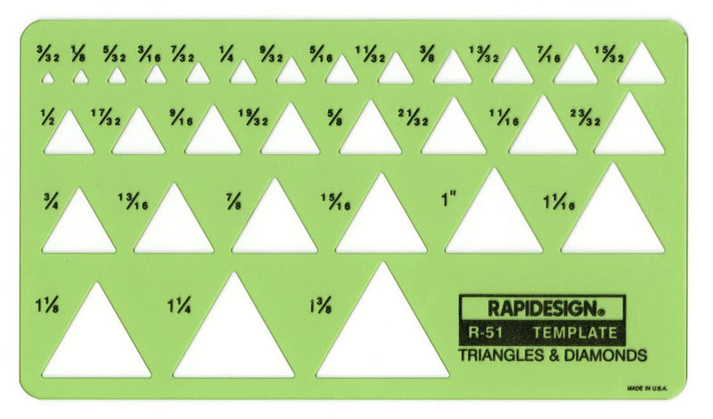 Rapidesign Triangles and Diamonds Template, 1 Each (R51)