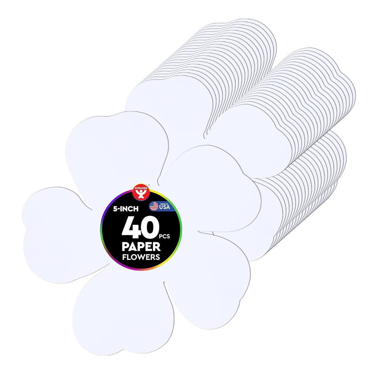 Hygloss Decorative Cutout, 40 Pcs, White