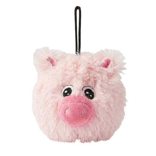 Pet Lou 4 Inch EZ Squeaky Pig, Small, Pink