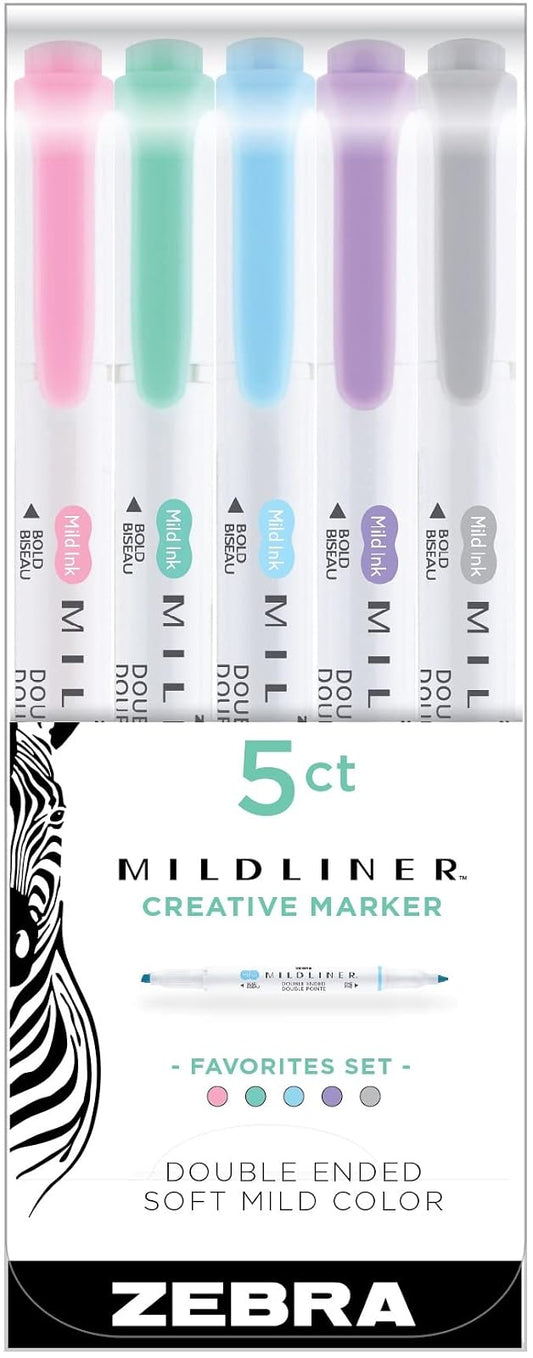 Zebra Pen Zebra HIGHLITER 5/PK TOPSELLERS