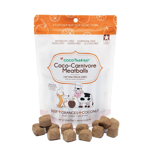 CocoTherapy Coco-Carnivore Meatballs ‚Äö√Ñ√¨ Beef/Orange/Coconut, 2.5 oz