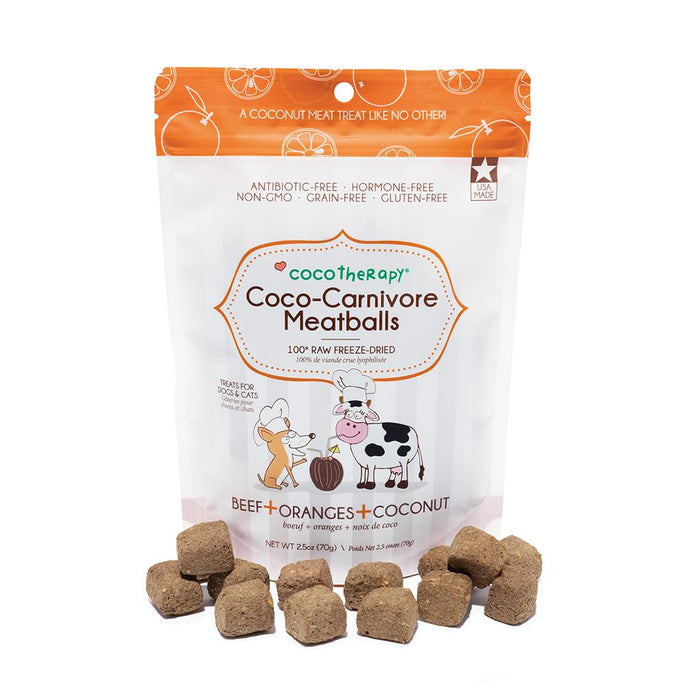 CocoTherapy Coco-Carnivore Meatballs ‚Äö√Ñ√¨ Beef/Orange/Coconut, 2.5 oz