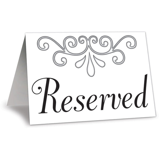 Beistle Reserved Table Cards (4/Pkg)