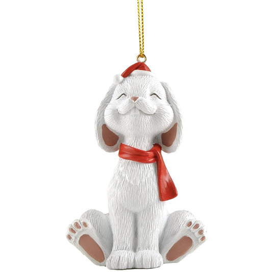 JFSM INC. Hanging Ornament, 3.5" x 2.5" x 1.75", White