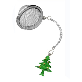 Prodyne Tea Infuser, Holiday Christmas, Silver