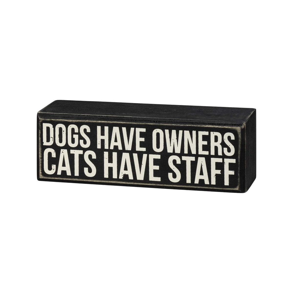 Primitives by Kathy Decorative Signage, 6x2 Inches, Black and White