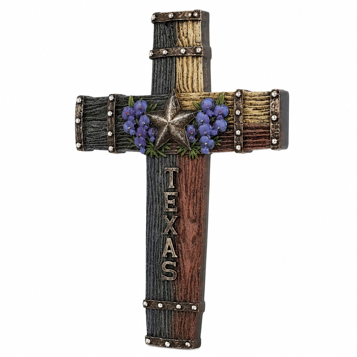 Comfy Hour 14 Inch Texas Cross for Wall, Lone Star Decor, 1 Piece