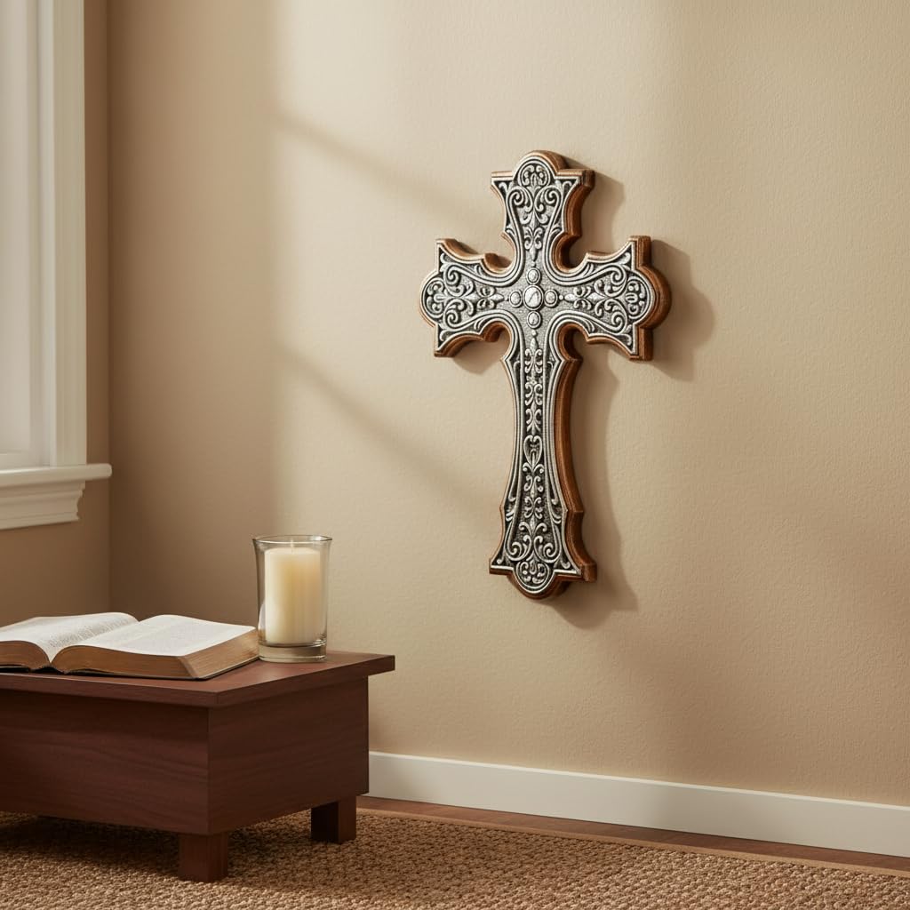 Comfy Hour Wall Art, 7.9"L x 0.6"W, Antique Silver
