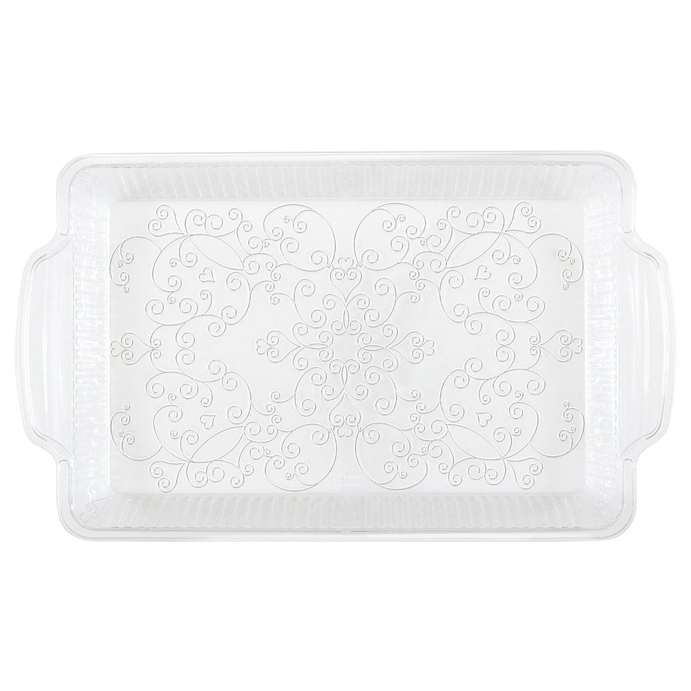 Unique Industries Clear Etched Plastic Serving Tray