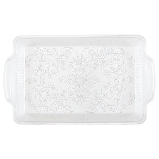 Unique Industries Clear Etched Plastic Serving Tray