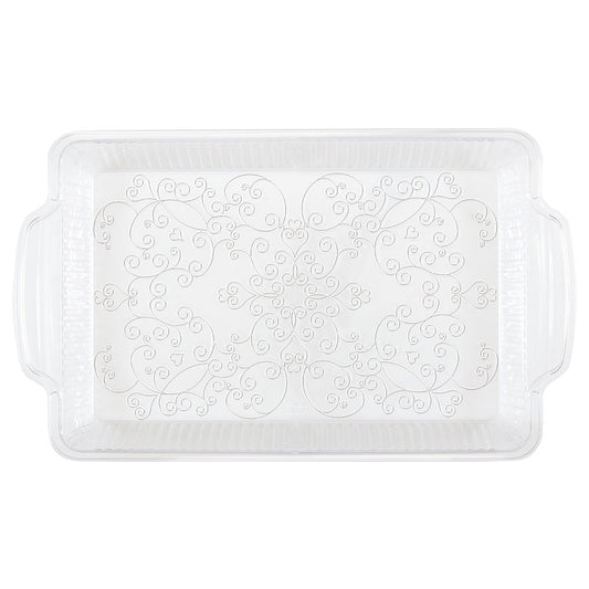 Unique Industries Clear Etched Plastic Serving Tray