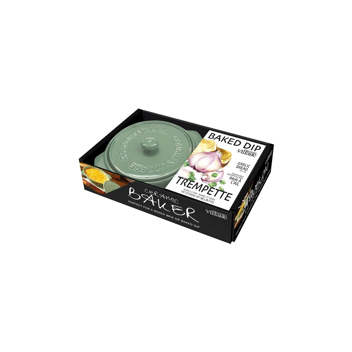 Gourmet du Village Food, 15.5 cm x 15.5 cm x 5.5 cm (6" x 6" x 2.25"), Sage Gree