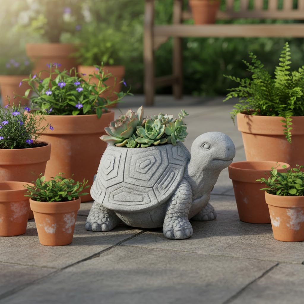 Comfy Hour Planter, 14 Inch, Gray