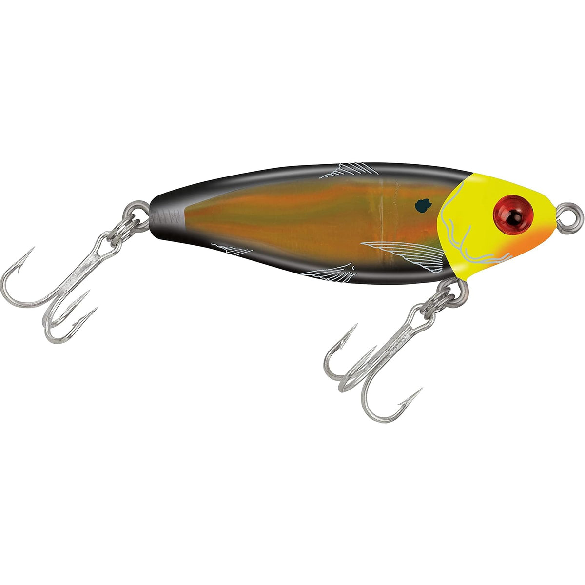 MirrOLure Fishing Hook, 2 5/8in 3/8oz, Chat Hd/Black/Gold
