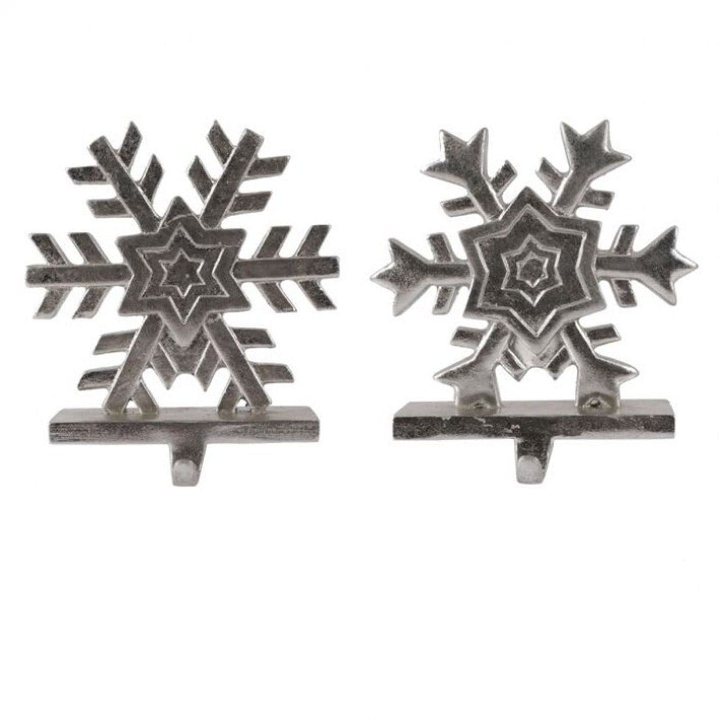 Regency International 9" Resin Snowflake Stocking Holder, Set of 2, Assortment