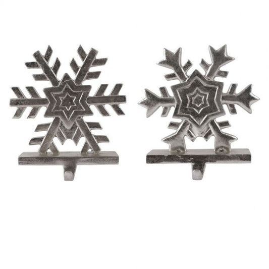 Regency International 9" Resin Snowflake Stocking Holder, Set of 2, Assortment