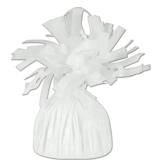 Beistle White Metallic Wrapped Balloon Weight | 1 Pc | 6 oz.