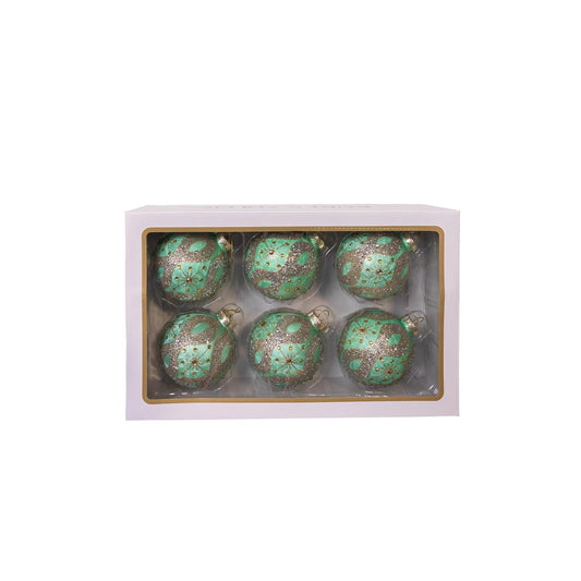 Kurt S. Adler Hanging Ornament, 3.8 inches, Teal & Blue