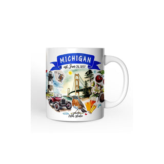 OrnamentallyYou Drinking Cup, 12 Ounces, Artistic Michigan State Themes and Land