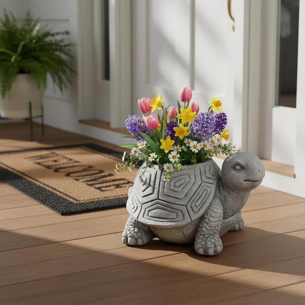 Comfy Hour Planter, 14 Inch, Gray