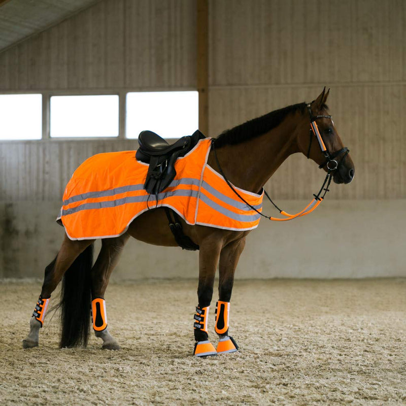 HORZE Reflective Wrap Riding Sheet - Orange - 66