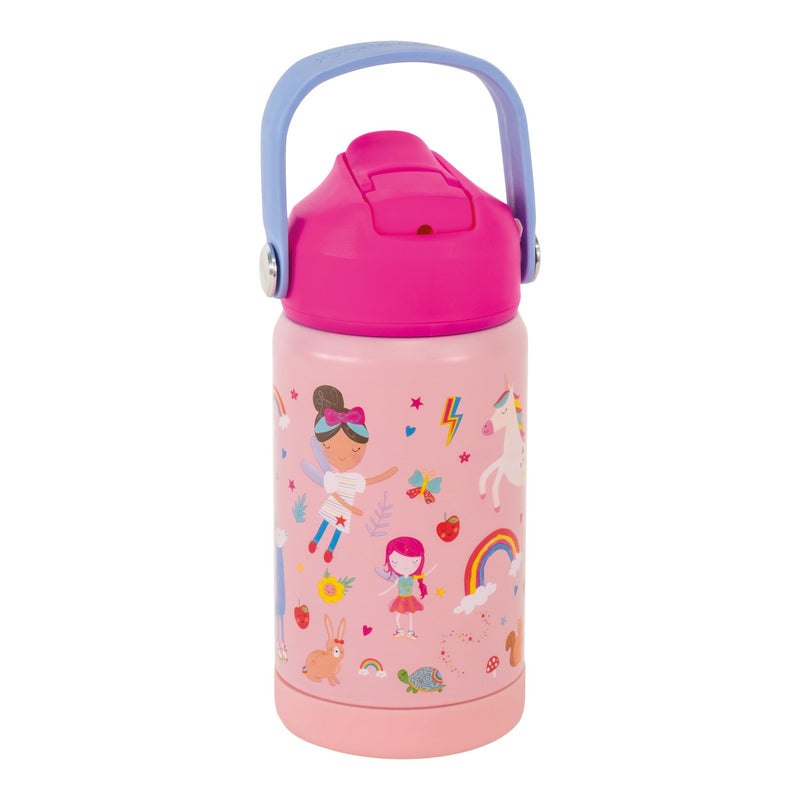 Floss and Rock Drinks Bottle, Rainbow Fairy, 14.1 Fl Oz, Stainless Steel, Kids Drinking Bottle