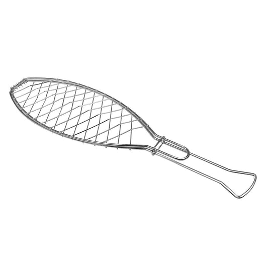 Kuchenprofi 14" x 6" Stainless Steel BBQ Fish Basket, Extra Large, Silver