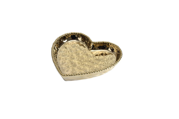 Pampa Bay Love is in the Air Medium Heart Dish (1, Gold)