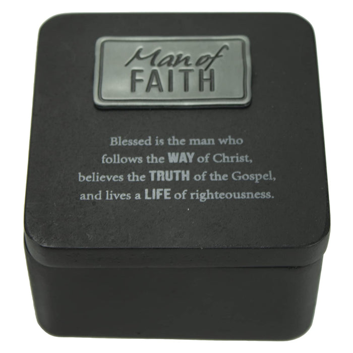 Cathedral Art Abbey & CA Gift Man Of Faith Keepsake Box W/ Magnetic Cover