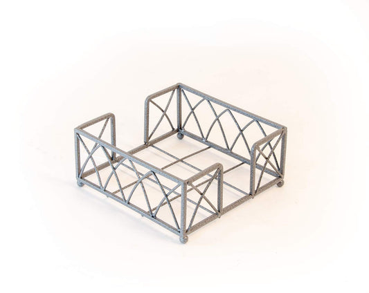 Boston International Arch Design Cocktail Napkin Holder Caddy, 5.5 x 5.5-Inches, Pewter