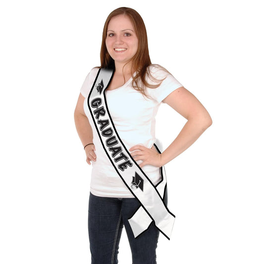 Beistle Graduate Satin Sash Party Accessory (1 count) (1/Pkg)