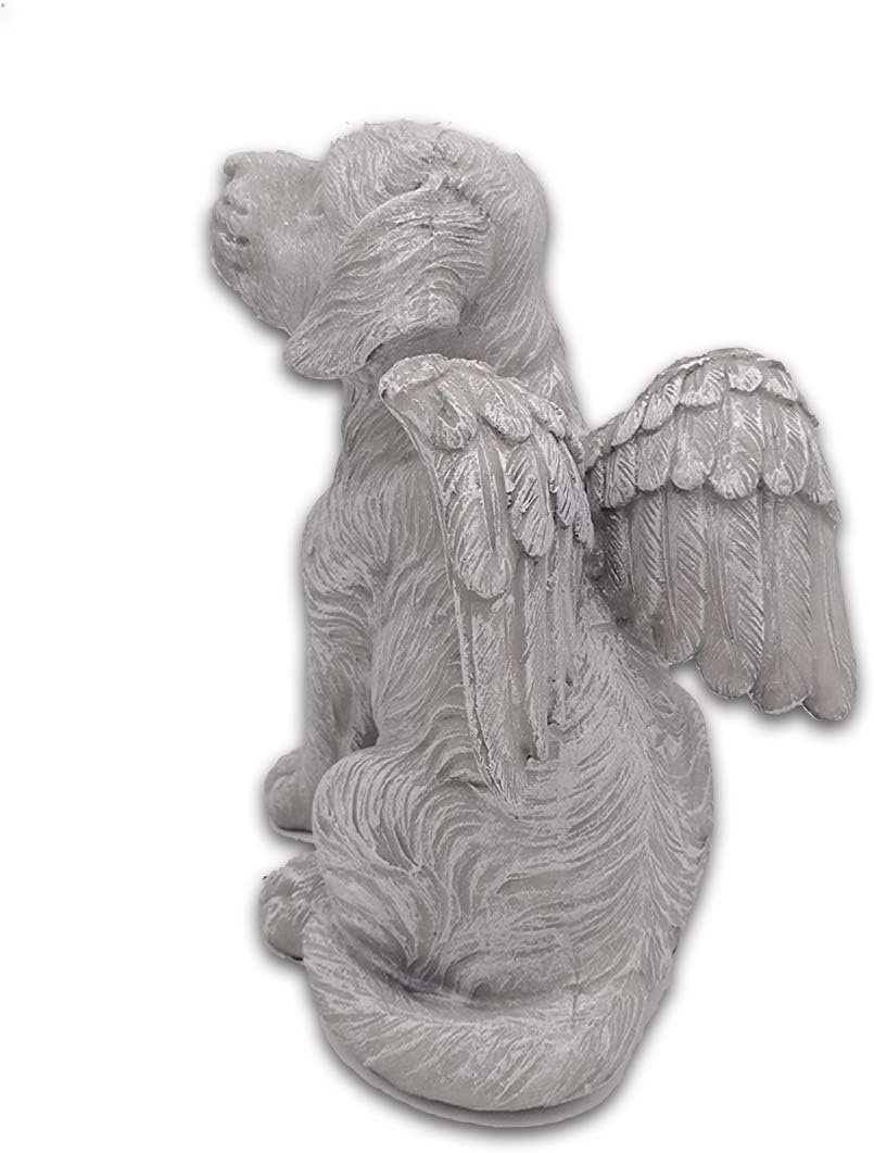 Comfy Hour Pet In Loving Memory Collection 7" Dog Angel Figurine - in Memory of My Best Friend Bereavement, Light Gray, Polyresin