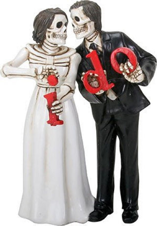 Pacific Trading YTC Summit International Love Never Dies Skeleton Wedding Couple Bride and Groom I Do Figurine New