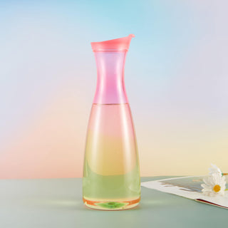 Locco Decor Pitcher, 52.4 Ounces, Pink Yellow