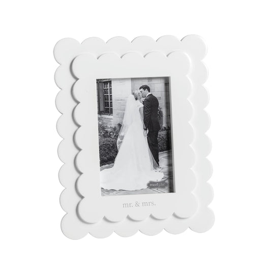 Mud Pie Picture Frame, 9 1/2" x 7 1/4", White