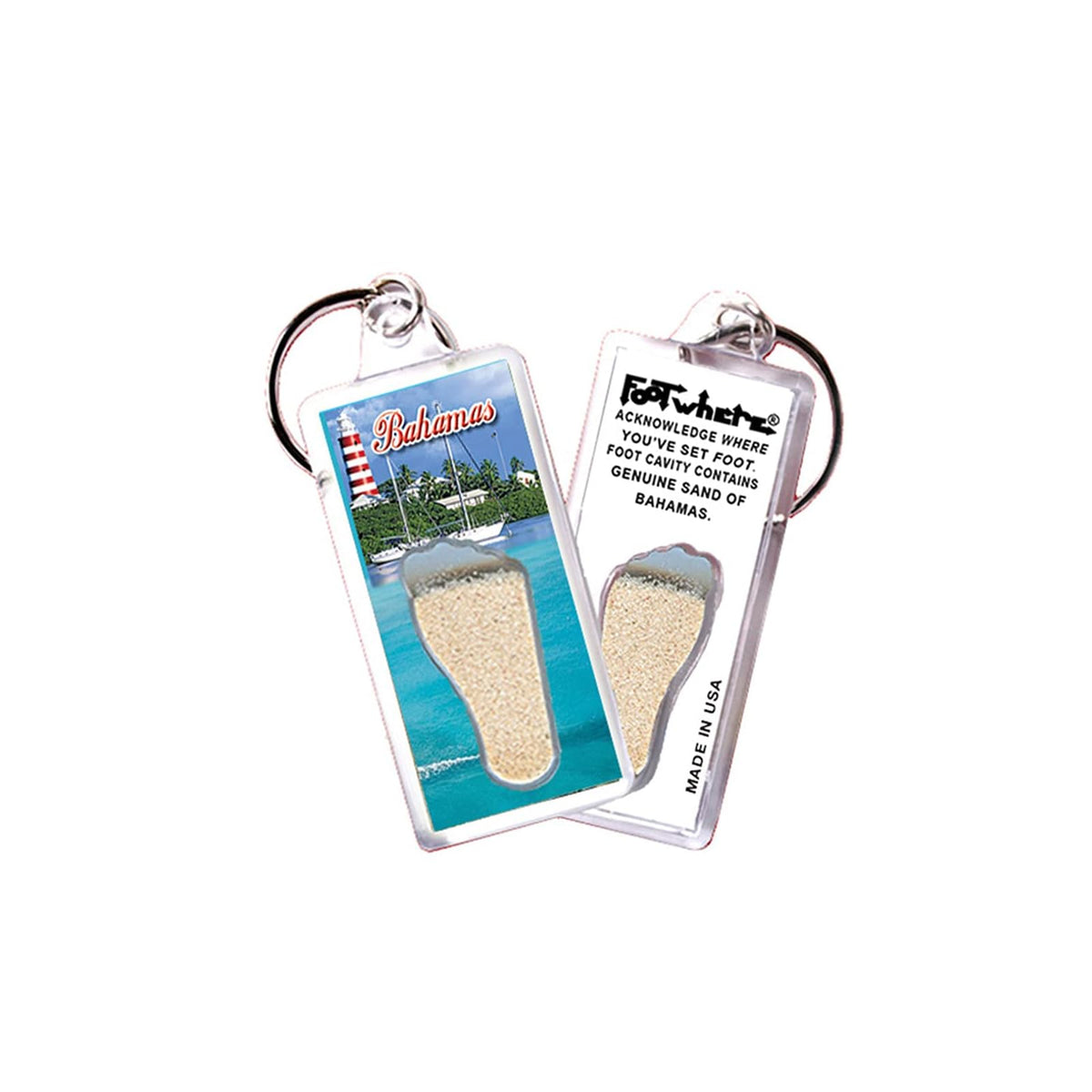 FootWhere Keychain, Small, Bh105 - Lighthouse