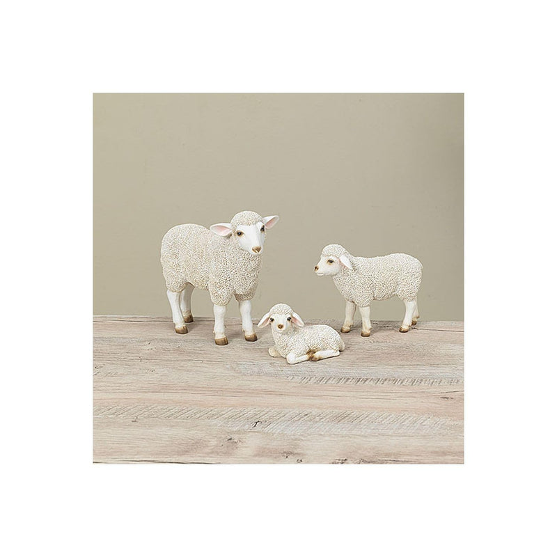 Gerson Company Set of 3 Resin Sheeps 8.8" L