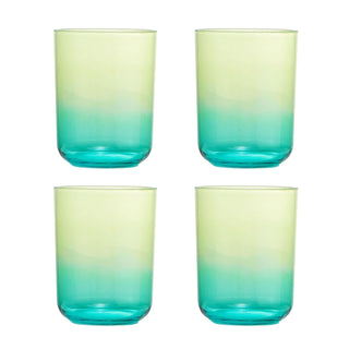 Locco Decor Pitcher, 4 Yellow Green Cups, Yellow Green