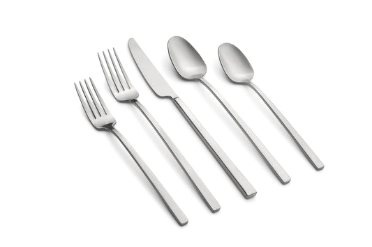 CAMBRIDGE Damaris 20-Piece Flatware Set, Service for 4, 0, SILVER SATIN
